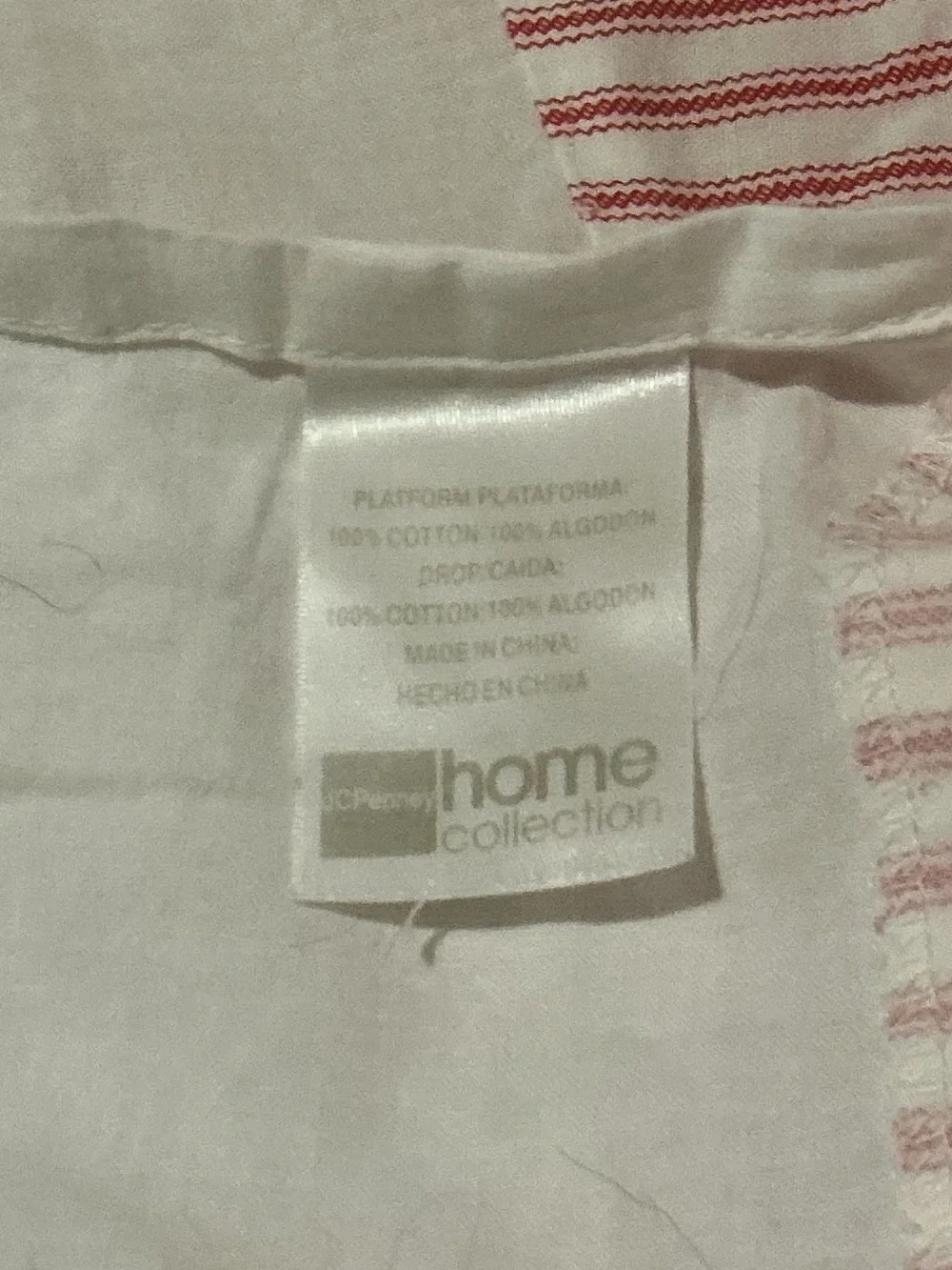 Vintage 100% Cotton Ticking Bedskirt